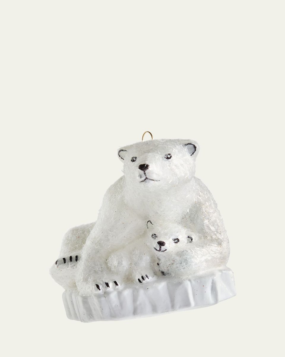 Polar Bear with Baby Christmas Ornament